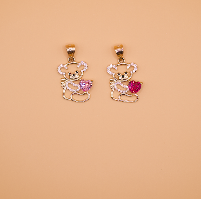 Teddy Holding Heart Pendant