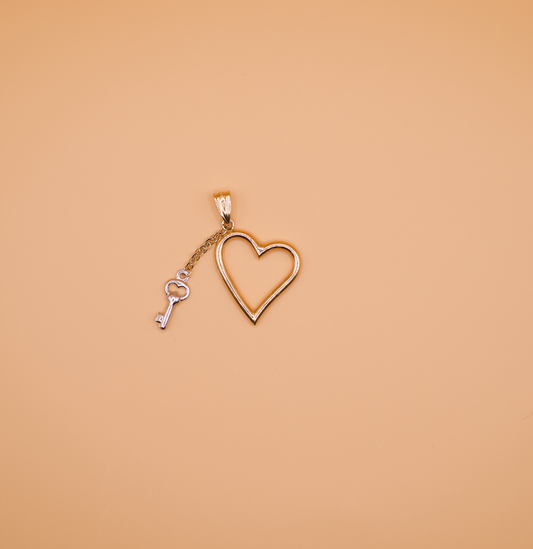 Open Heart with Dangling Key