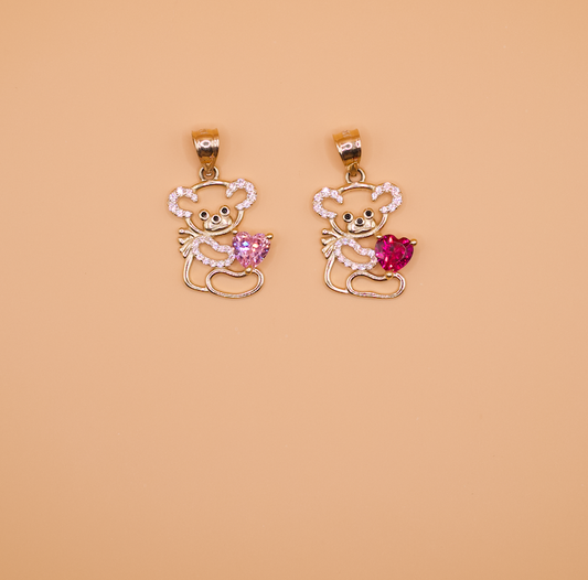 Teddy Holding Heart Pendant